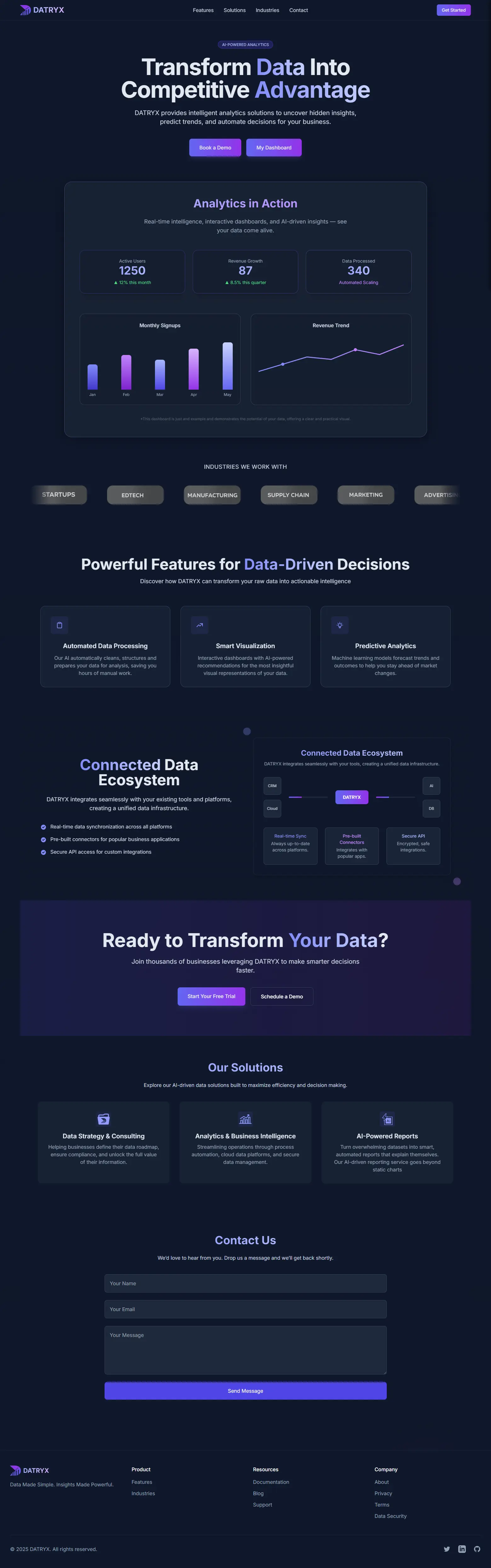 DATRYX.IN Website Preview